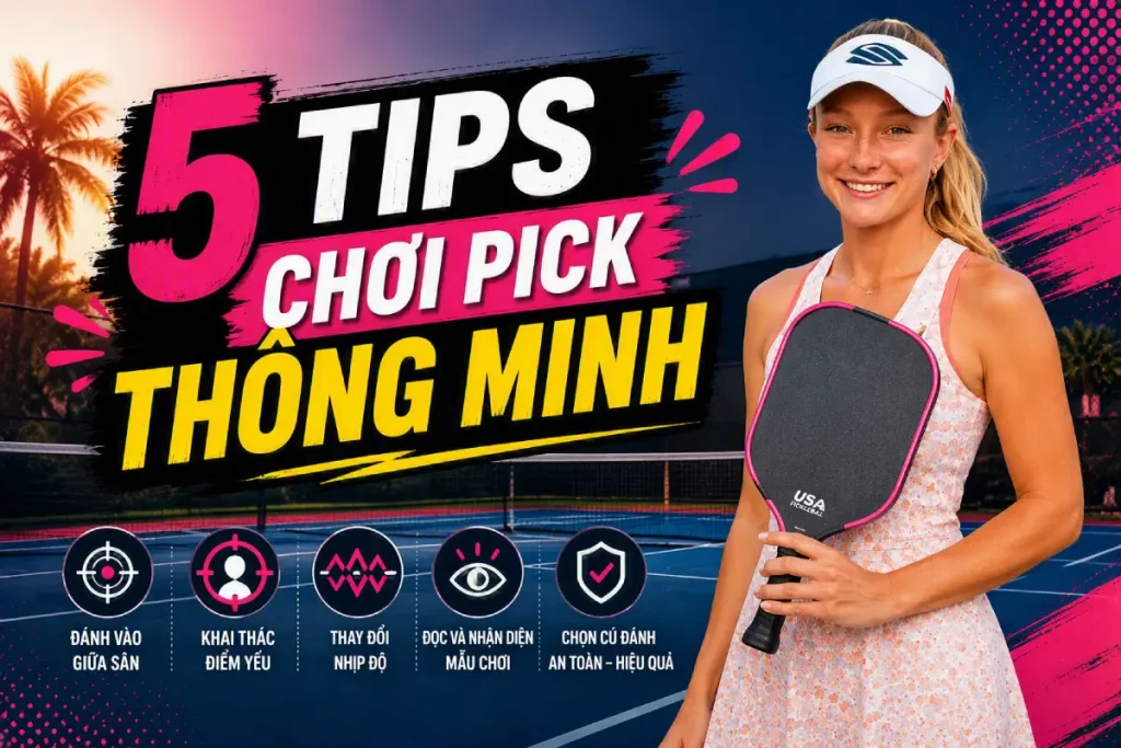 5 tips để chơi pickleball thông minh hơn