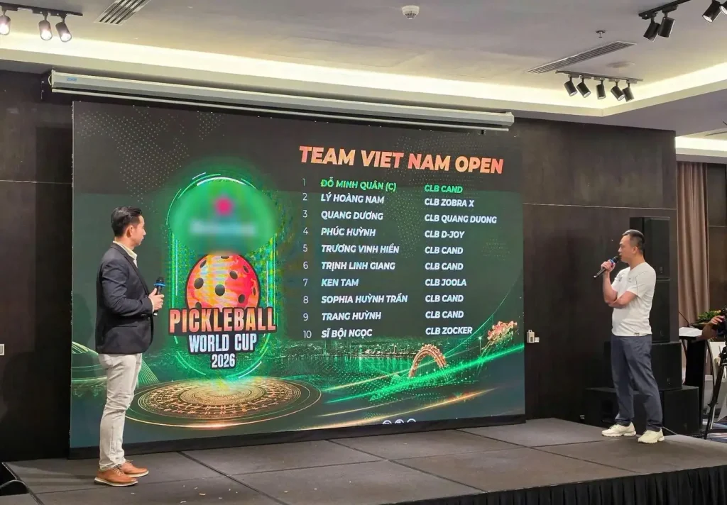 Danh sách VĐV đại diện Việt Nam tham dự Pickleball World Cup 2026